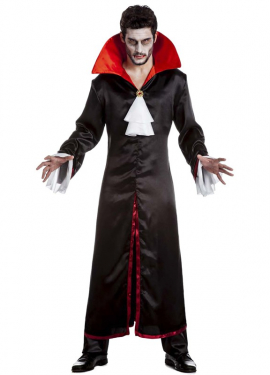 Black and red vampire costume for men