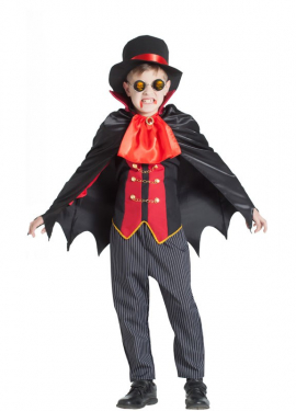 Fato de vampiro vitoriano para menino