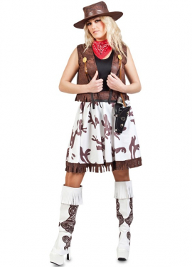 Traje de colete de vaqueira para mulheres