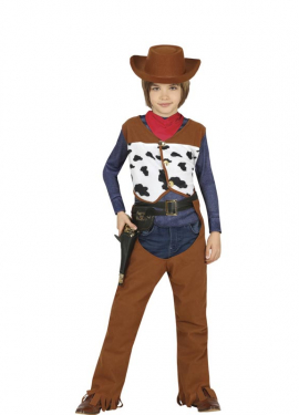 Fato de cowboy clássico com colete para menino
