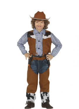 Fato de cowboy com colete para crianças