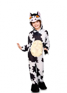 Fato de vaca com rabo para criança