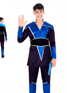 Fato de Star Traveler azul e preto para homem