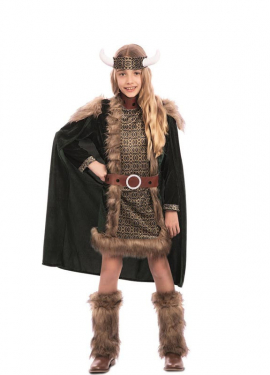Fato de viking de luxo para menina