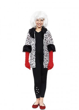 Traje de vilão cruel vestido preto para menina