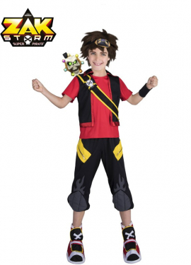 Fato de Zak Storm com peruca e espada para crianças