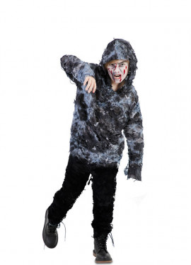 Fato de zumbi esfarrapado para menino