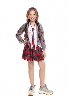 Schoolgirl Zombie Costume for Girl
