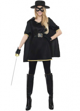 Fato de bandido mascarado para mulher