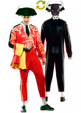Double Bullfighter and Bull Costume for men