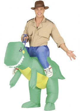 Fato inflável de caçador nos ombros de Raptor para adultos