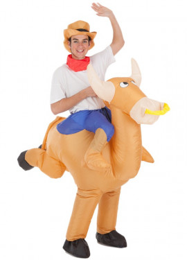 Touro inflável de equitação de cowboy para adultos