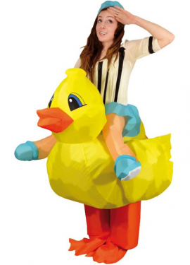 Inflatable Rider Costume on Duck Shoulders for Adults
