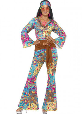 Hippy Flower Power Costume for Women