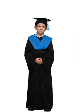 Traje de bacharelado ou pós-graduação para crianças