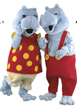 Traje da mascote Sr. e Sra. Hipona para adultos