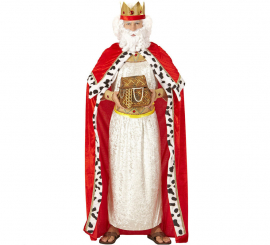 Fato ou Kit do Rei Mago Gaspar ou Medieval para homem: Capa e Coroa