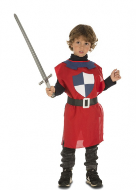 Traje de guerreiro medieval vermelho ou Peto