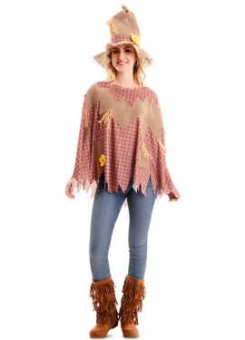 Scarecrow Costume or Poncho for adults