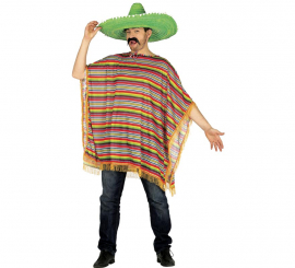 Multicolor Mexican costume or poncho for men