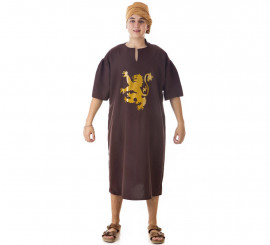 Medieval brown lion costume or tunic for men