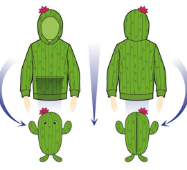 Children's Carmen Cactus Plush Sweatshirt Costume