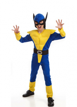 Fato de lobo super amarelo para menino