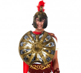 50 cm aged bronze Roman shield