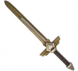 Espada medieval com cabo de caveira 61 cm