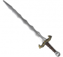 Espada medieval com cabo de caveira 61 cm