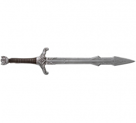 Espada Medieval Marrom e Prata