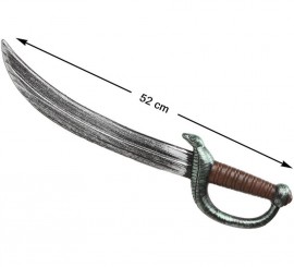 Espada de pirata com cobra 52 cm