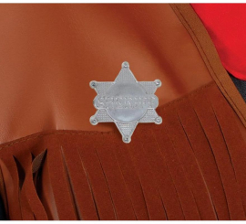 Estrela do xerife de plástico de 5,50 cm