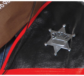 Placa do xerife da estrela ou do metal