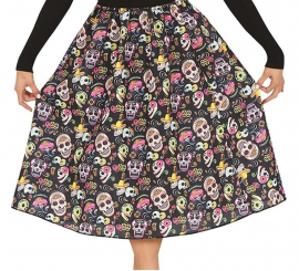 Saia Catrina com caveiras