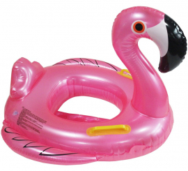 Flamingo inflável rosa de 62x57 cm para crianças