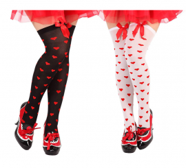 Liga de meias com corações apenas tamanho 2 sortidas