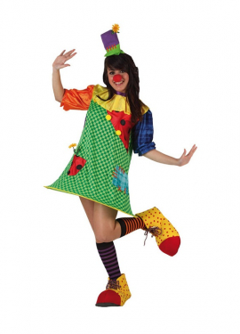 Fato de palhaço com argola para mulher