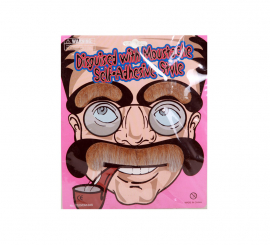 Cidade homem adesivo bigode e sobrancelhas