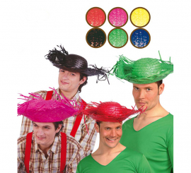 Chapéu de espantalho de palha colorido