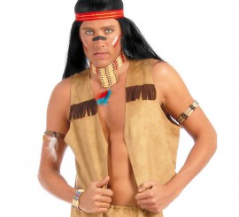 Brown Indian or Cowboy vest for adults