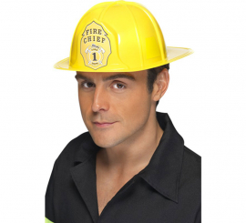 Capacete de bombeiro de PVC amarelo