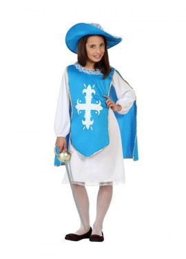 Light blue Musketeer costume for girls