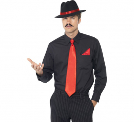 Red Gangster Kit: Hat, Tie and Handkerchief