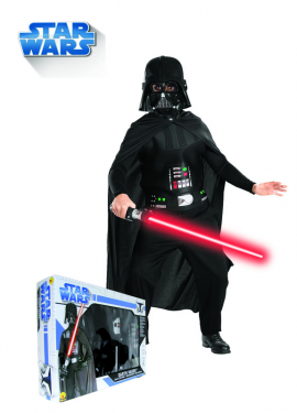Darth Vader costume with sword in box