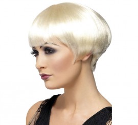 Short Straight Blonde Flapper Wig for Women