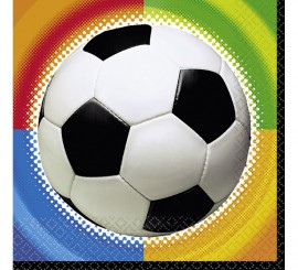 Bag of 16 Championship Soccer Napkins of 33x33 cm