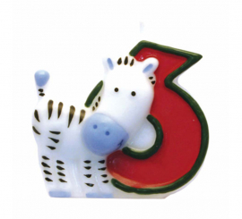 Vela Animal Safari com número 6