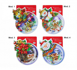Christmas motif stickers 37x33 cm. assorted