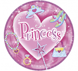 Pack of 8 Princess Plates of 22.8 cm.